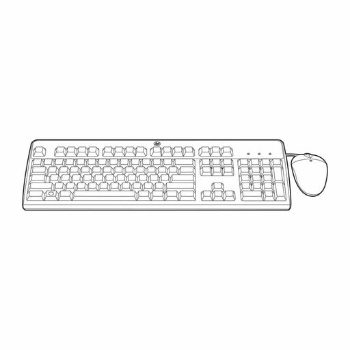 Tastatur mit Maus HPE 631348-B21 Schwarz Spanisch Qwerty Spanisch QWERTY