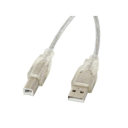 USB A zu USB-B-Kabel Lanberg CA-USBA-12CC-0030-TR Drucker Durchsichtig 3 m (3 m)