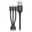 USB-Kabel auf Micro-USB, USB-C und Lightning Goms Schwarz 1, 2 m