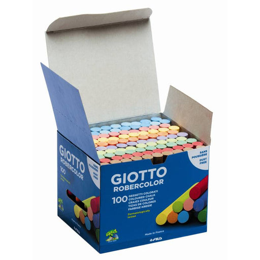 Stück Kreide Giotto Robercolor Bunt (100 Stücke) Staubschutz 100 Stücke
