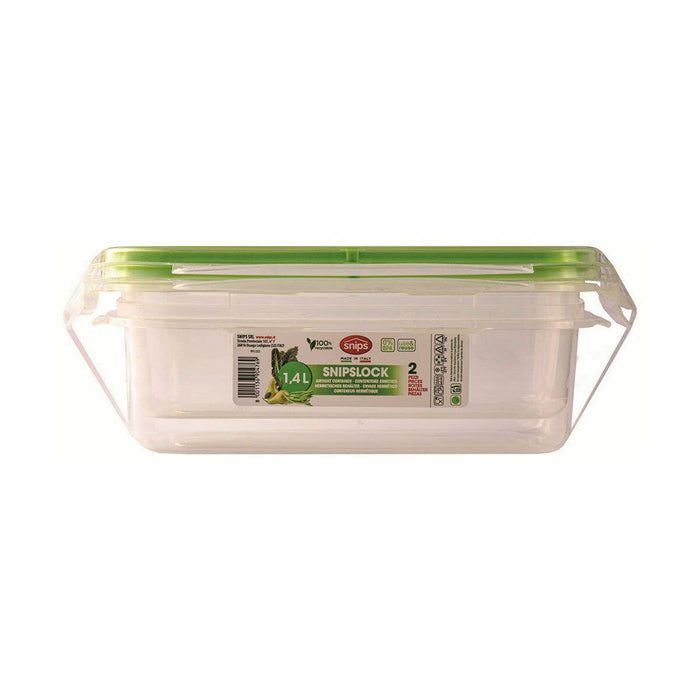 Lunchbox Snips 1,4 L Hermetischer verschluss (2 Stück)