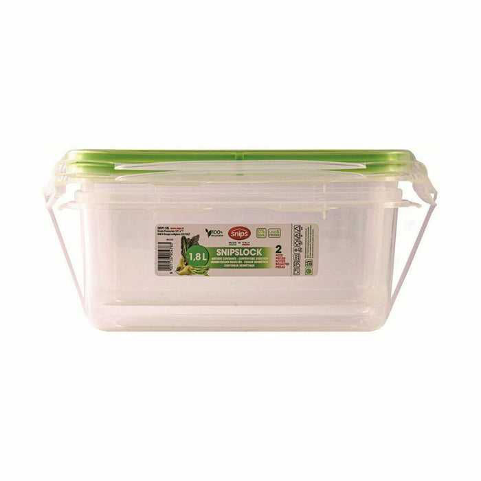 Lunchbox Snips 1,8 L Hermetischer verschluss (2 Stück)