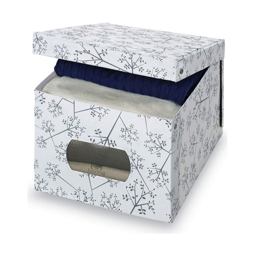 Mehrzweckbox Domopak Living 916050 Weiß Weiß/Grau Pappe 42 x 50 x 31 cm