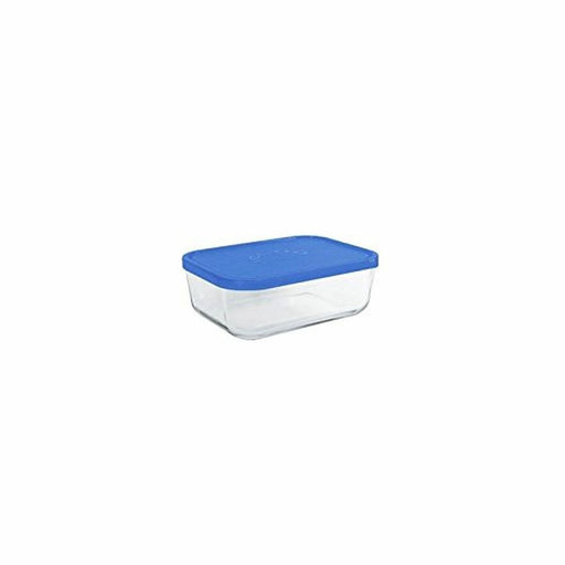 Lunchbox Borgonovo Igloo Blau rechteckig 400 ml 13,5 x 9,5 x 6,5 cm 19 x 13,5 x 7,2 cm