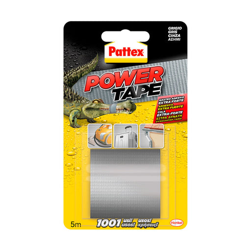 Klebeband Pattex power tape Grau (5 m x 50 cm)