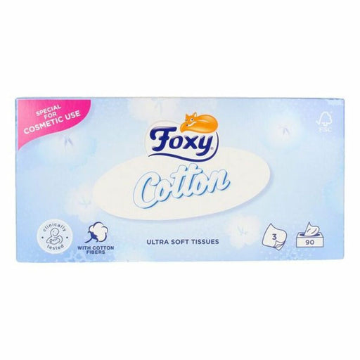 Papiertaschentücher Facial Cotton Foxy (90 Stück)