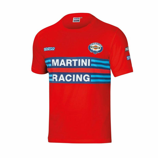 Herren Kurzarm-T-Shirt Sparco Martini Racing Rot