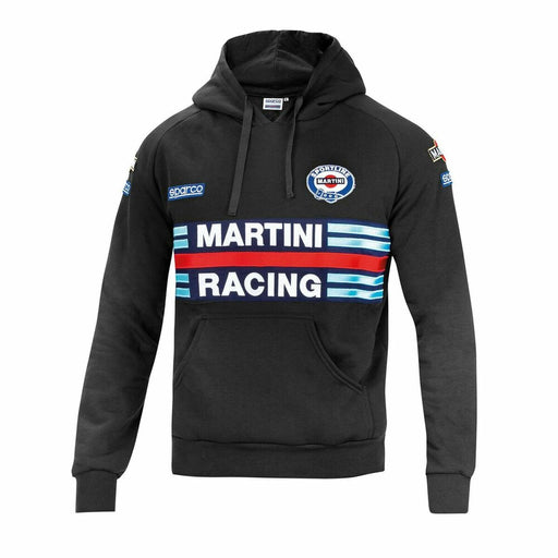 Sweater mit Kapuze Sparco Martini Racing Schwarz Größe M