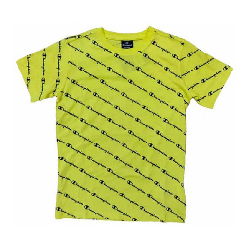 Kurzarm-T-Shirt für Kinder Champion Multilogo Gelb