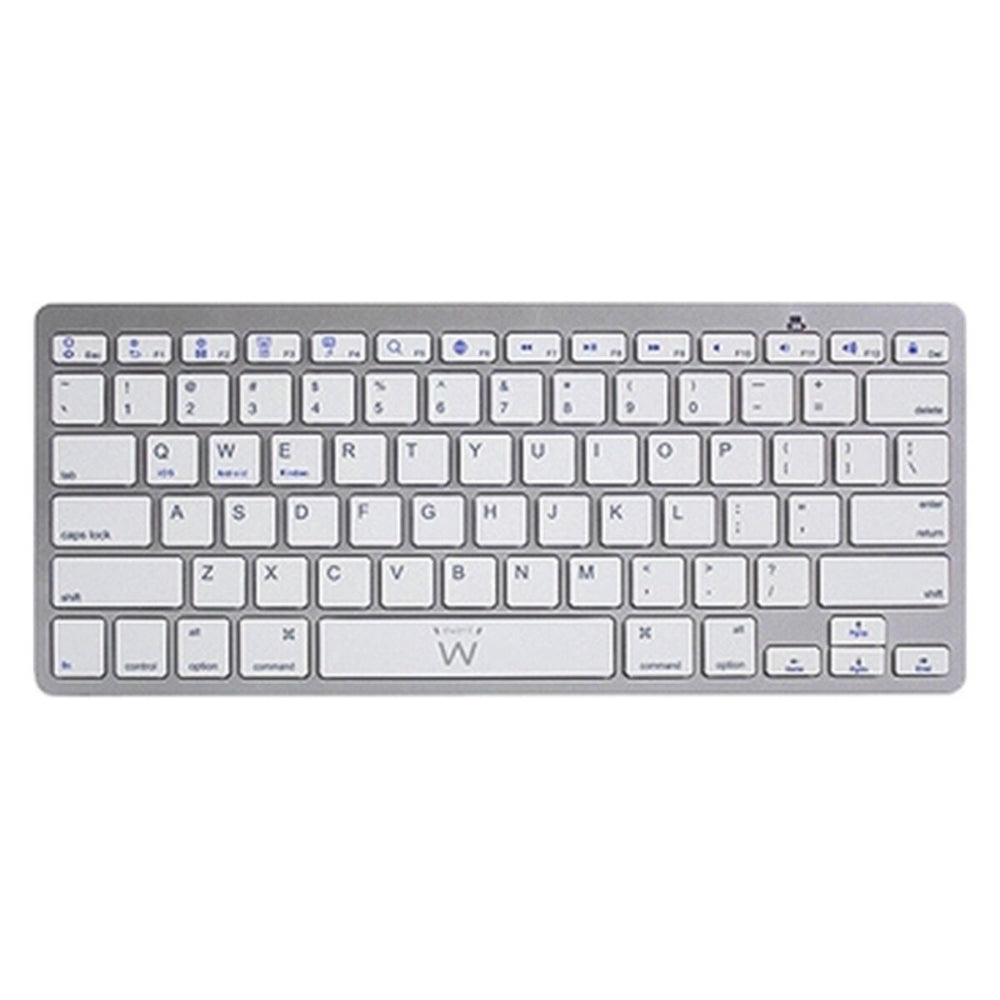 Bluetooth-Tastatur Ewent EW3161 Weiß Silberfarben QWERTY