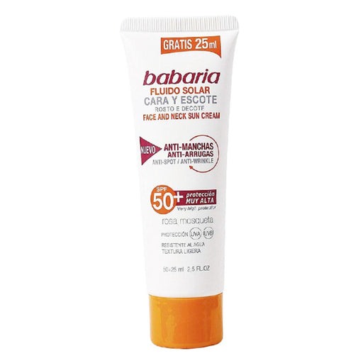 Sonnenschutzcreme für das Gesicht SOLAR ADN SENSITIVE Babaria Spf 50 (75 ml) (Unisex) (75 ml)