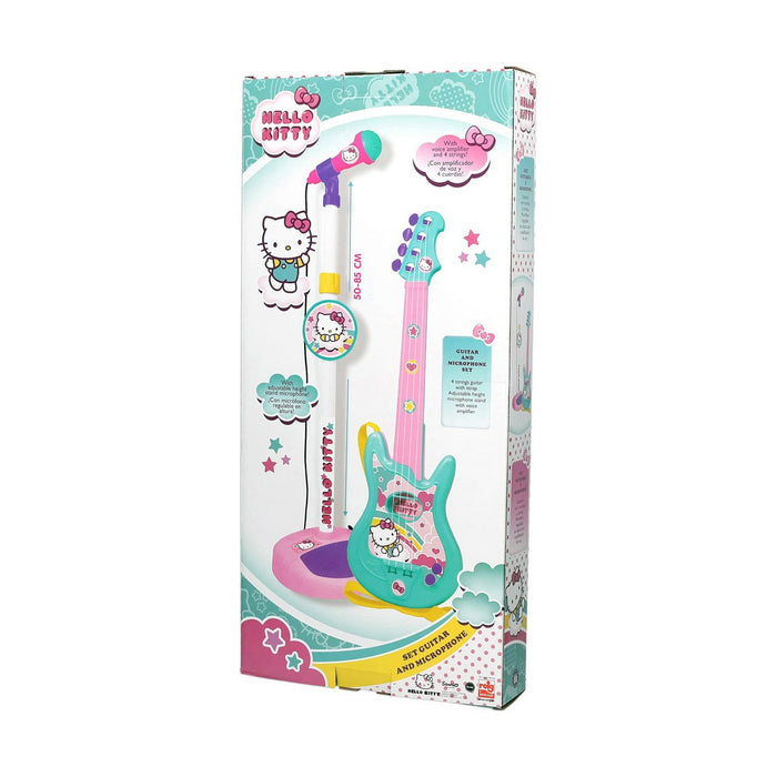 Kindergitarre Hello Kitty   Mikrofon