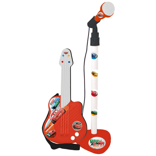 Musikanlage Cars Mikrofon Kindergitarre Rot