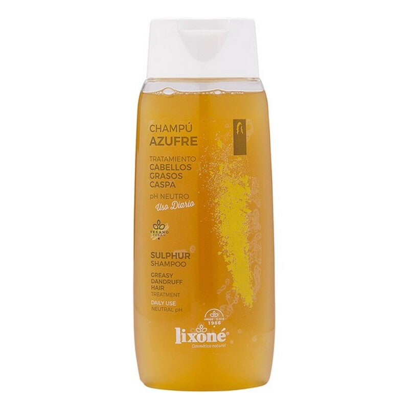 Shampoo für fettendes Haar Azufre Lixoné Vegan Anti-Schuppen (250 ml)
