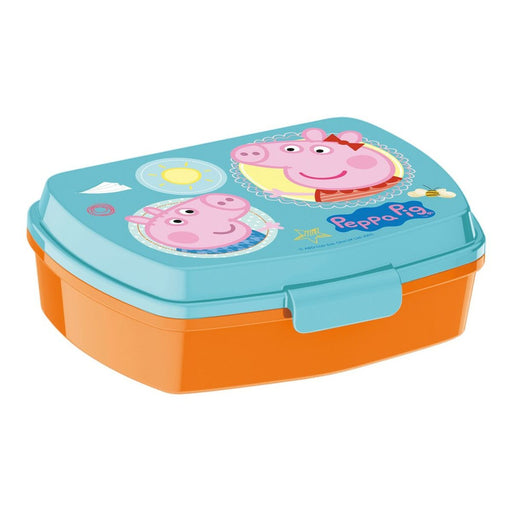 Brotdose für Sandwiches Peppa Pig Having fun Kunststoff Hellrosa (17 x 5.6 x 13.3 cm)