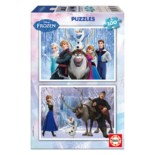 Set mit 2 Puzzeln Frozen Educa Frozen 100 Stücke