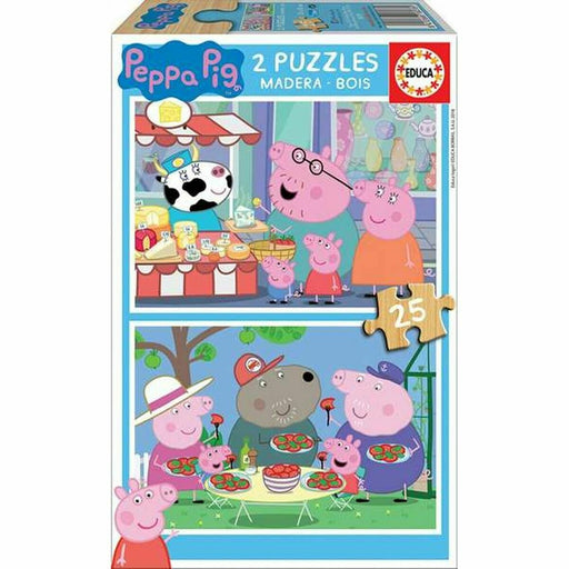 Set mit 2 Puzzeln   Peppa Pig Cosy corner         25 Stücke 26 x 18 cm