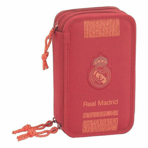 Dreifaches Federmäppchen Real Madrid C.F. Rot (41 Stücke)