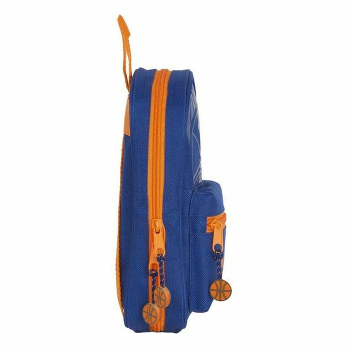 Rucksack mit Federtaschen Valencia Basket M847 Blau Orange 12 x 23 x 5 cm