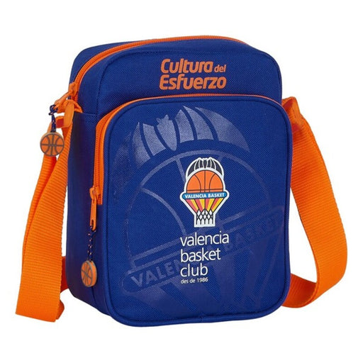 Schultertasche Valencia Basket Blau Orange (16 x 22 x 6 cm)