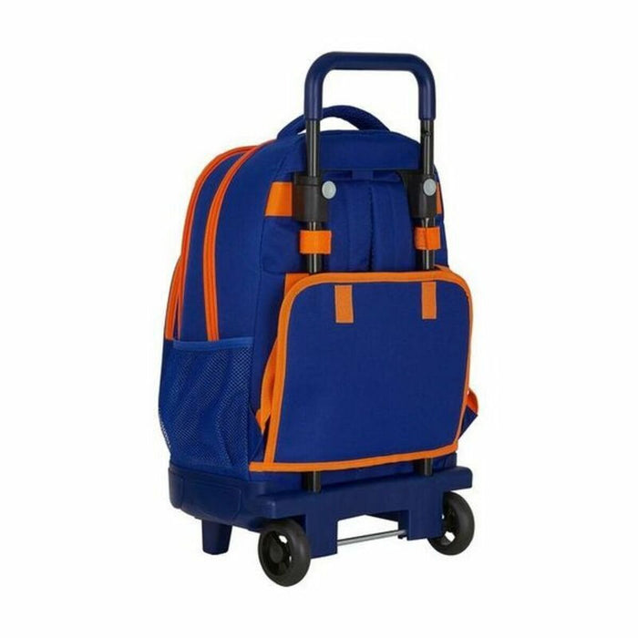 Schulrucksack mit Rädern Compact Valencia Basket M918 Blau Orange (33 x 45 x 22 cm)