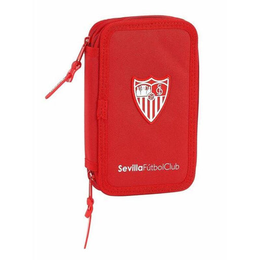 Doppel-Federtasche Sevilla Fútbol Club M854 Rot 12.5 x 19.5 x 4 cm (28 Stücke)