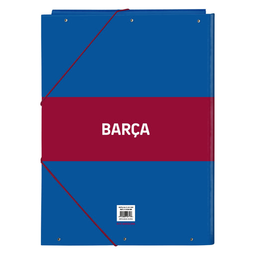 Faltblatt F.C. Barcelona M068 Granatrot Marineblau A4