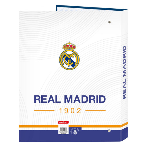 Ringbuch Real Madrid C.F. Blau Weiß A4 26.5 x 33 x 4 cm