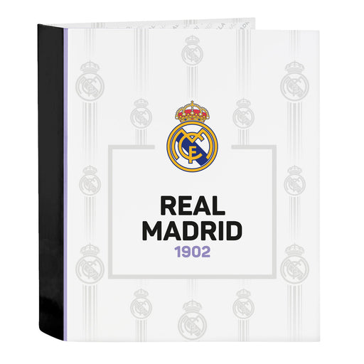 Ringbuch Real Madrid C.F. Schwarz Weiß A4 (27 x 33 x 6 cm)