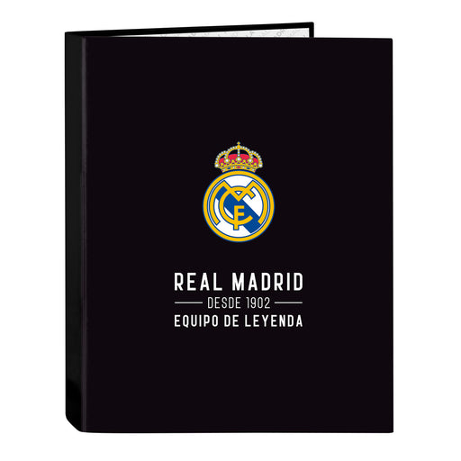 Ringbuch Real Madrid C.F. Corporativa Schwarz A4 (26.5 x 33 x 4 cm)
