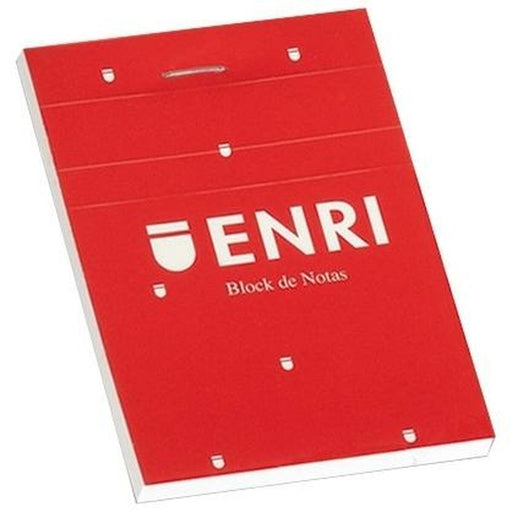 Schein Notizblock ENRI Rot A6 80 Blatt (10 Stück)