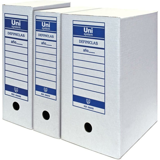 Datei-Box Unipapel Unisystem Definiclas Weiß Din A4