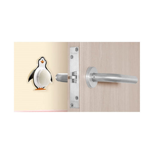Stopp Inofix Türen Pinguin Klebstoff Weiß/Schwarz PVC
