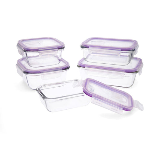 5 Lunchbox-Set Quid Frost Durchsichtig Glas (5 Stück)