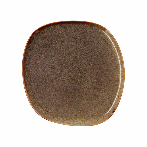 Flacher Teller Bidasoa Ikonic Braun aus Keramik 26,5 x 25,7 x 1,5 cm (4 Stück) (Pack 4x)