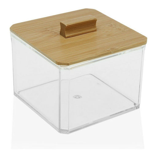 Box mit Deckel Versa Bambus polystyrol (9 x 8,5 x 9 cm)