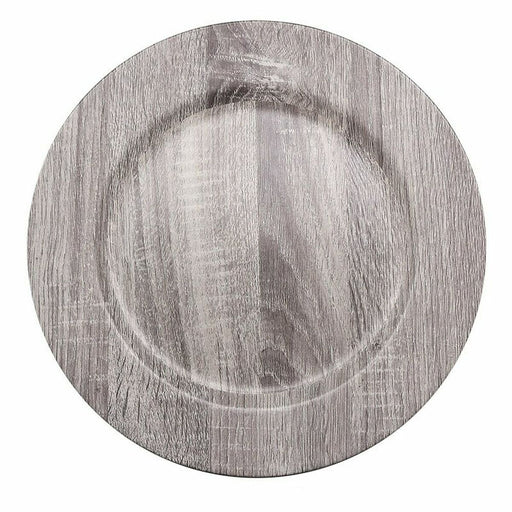 Flacher Teller Versa Grau Bambus PP (33 x 33 cm)