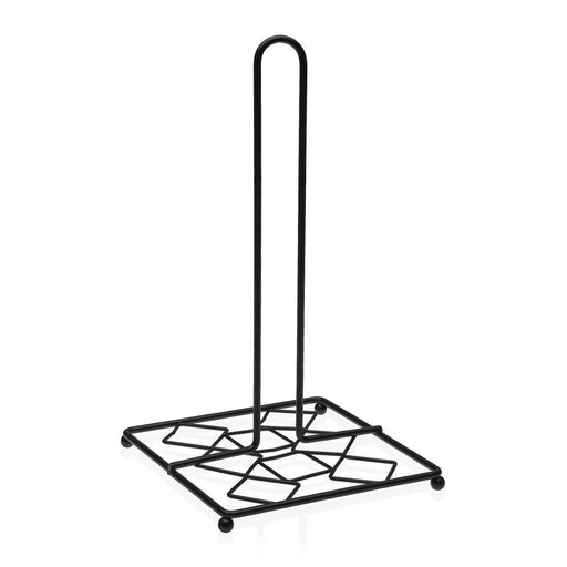 Küchenpapierrollenhalterung Versa Schwarz Metall Stahl (16 x 28,5 x 16 cm)
