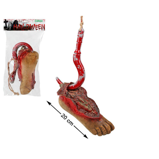 Halloween-Dekoration Fuß Blutig Rot 60 cm