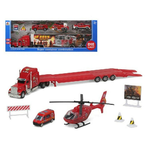 Playset Super Container Fire 39 x 14 cm Pkw-Transporter Lkw