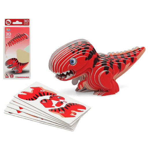 3D Puzzle Dino 18 x 8 cm Rot