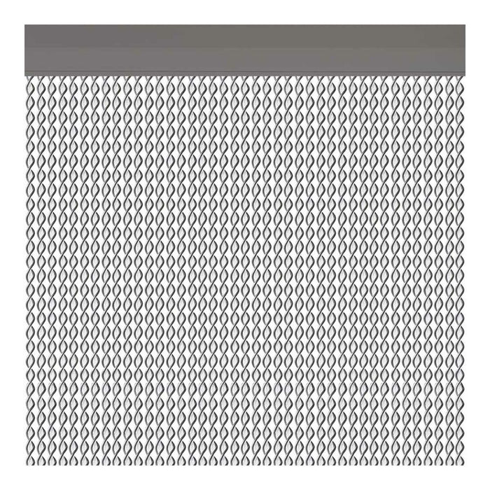 Vorhang Acudam Cadaques Türen Silberfarben Außenbereich PVC Aluminium 90 x 210 cm