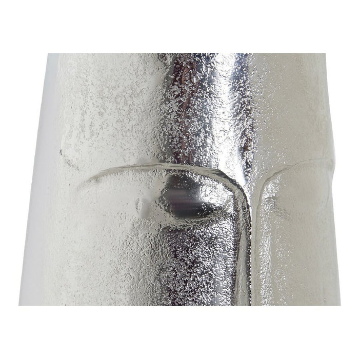 Vase DKD Home Decor Gesicht Silberfarben Aluminium Moderne 16 x 16 x 28 cm