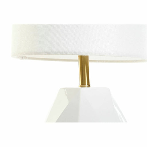 Tischlampe DKD Home Decor 8424001847235 aus Keramik Gold Metall Weiß 220 V 50 W (20 x 20 x 37 cm)