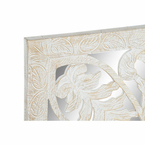 Wanddekoration DKD Home Decor Spiegel Gold Weiß Indianer Holz MDF (121,5 x 3 x 121,5 cm)