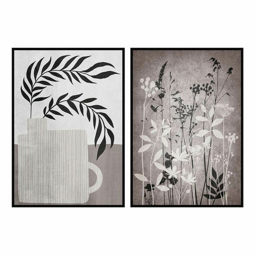 Bild DKD Home Decor 53 x 4,5 x 73 cm Moderne Pflanzenblatt (2 Stück)