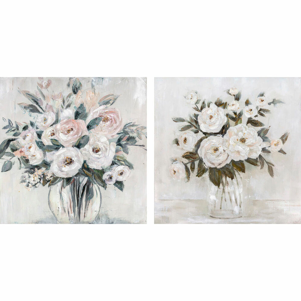 Bild DKD Home Decor 80 x 2,4 x 80 cm Blumenvase Shabby Chic (2 Stück)