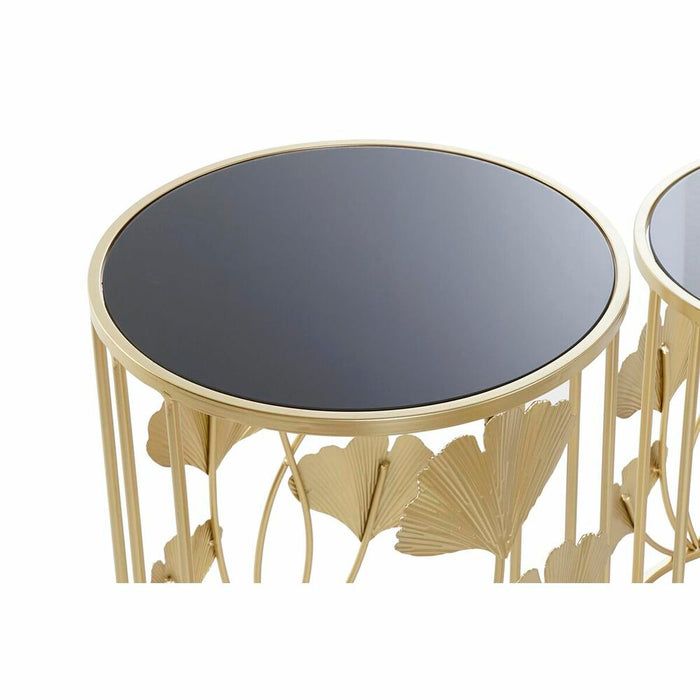 2nd-Set Tischchen DKD Home Decor Gold Metall Kristall 41,5 x 41,5 x 55 cm