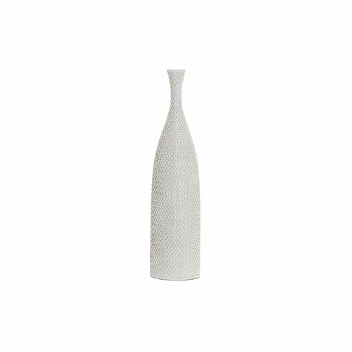 Vase DKD Home Decor 16 x 11 x 66 cm Beige Weiß Harz Moderne (2 Stück)