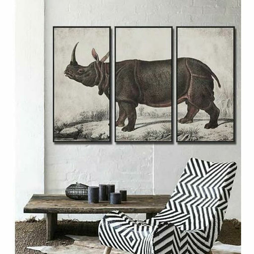 Bild DKD Home Decor Kolonial Nashorn (180 x 4 x 120 cm)